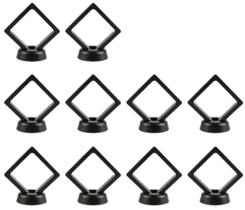RANRAO Lot de 5/10 cadres flottants transparents 3D pour bijoux, bagues, pièces de monnaie