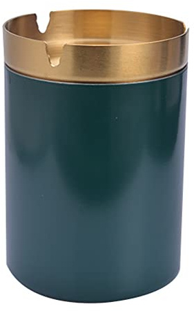 URFEDA Edelstahl Aschenbecher mit Deckel, Windaschenbecher aus Edelstahl,Aschenbecher Draußen, Metall Aschenbecher, Auto Aschenbecher für Garten, Büro, Haushalt,Winddicht & Tragbar