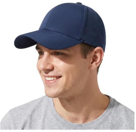 YAMEE Basebollkeps sommar män kvinnor andas, sommarmössa mesh unisex sommarkeps, basebollkeps solskydd, baseballkeps solhatt UV-skydd för män och kvinnor (huvudomkrets: 56–59 cm), 1/mörkblå, En Storlek