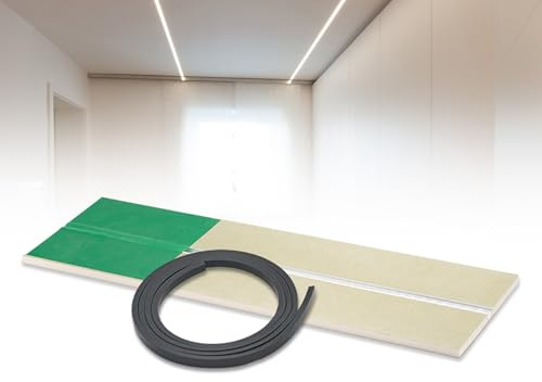 fumaplus® LED-Trockenbauprofil für Direktes Licht, 1-läufige Aluminiumschiene, Gipspaneel für individuelle Beleuchtung, integrierte Aluminiumschiene für LED-Stripe
