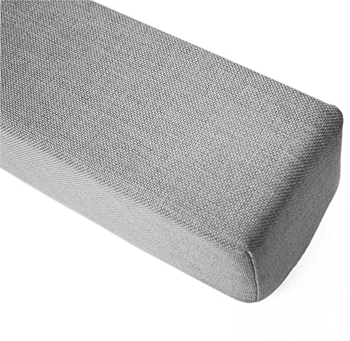 RAKTOV Kopfteil-Kissen, individuelle Größe, Bett-Matratzenverlängerung, Sofa-Nackenrolle, Armlehnenkissen mit abnehmbarem Bezug, Matratzenlückenverbinder, Nackenrolle für Bett, 150 x 10 x 15 cm, grau