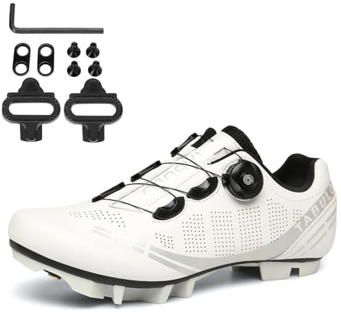 PENXZT MTB Radsportschuhe Herren Damen Mountainbike Schuhe Kompatibel Mit SPD 2 Schrauben Mit Cleats, Unisex Fahrradschuhe Draussen