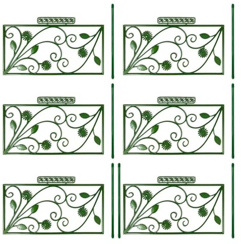 4er-/6er-Pack Dekorativer Gartenzaun, Tierabsperrzaun, Gartenzaunelement 147 Cm (L) X 30 Cm (H), Lattenzaun Aus Kunststoff, Einfassung, Blumenzaun For Außenzäune, Landschaftsbau, Bäume, Gartenbegrenzu