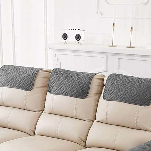 3 Pezzi Protezione Poggiatesta per Poltrona Reclinabile, Fodera Poggiatesta in Poliestere Resistente all'Usura per Poltrona Reclinabile, Protezione Decorativa per Poggiatesta di Divano per Casa