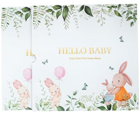 Erinnerungsbuch für Babys – Aufzeichnungsbuch, Tagebuch, Meilenstein-Scrapbook für das erste Jahr des Babys, Erfassung von Meilensteinen, exquisites Baby-Erinnerungsbuch für Schwangere und Babys