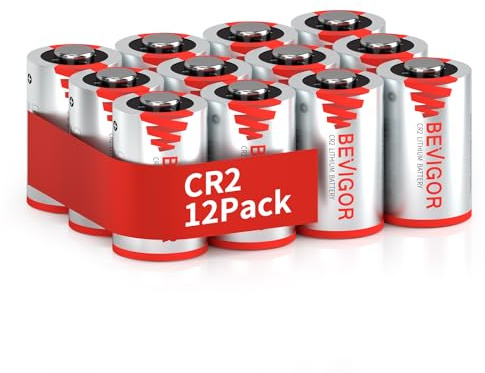 Bevigor CR2 Lithium-Batterie, 900mAh 3V High Power CR2 Nicht wiederaufladbar Lithium-Batterie für Kameras, Golf-Entfernungsmesser, Taschenlampen und andere Geräte, 12 Stück