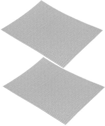 CONGARTENO 2pcs Non-stick Grill Mats for Barbecue Heat-resistant Mesh Cooking Accessory for Outdoor Grilling for Vegetables Fish Steaks and More Easy to Clean and Reusable