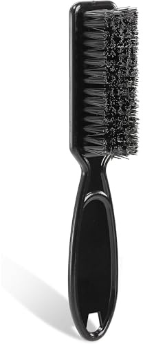 Black Fade Beard Brush – Durable Precision Grooming & Fade Cleaning Tool – Non-Slip Handle – For Beard Styling, Clipper Cleaning & Hair Fade Blending – Multi-Use Brush for Men’s Grooming