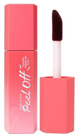Abziehbare Lippentönung Lippenflecken, abwischbare Farbe, flüssige Lippenstifte, matter Lipgloss, Hochpigmente, lange Haltbarkeit, wasserdichte Lippenmaske, abziehbar, antihaftbeschichtet, einfach zu