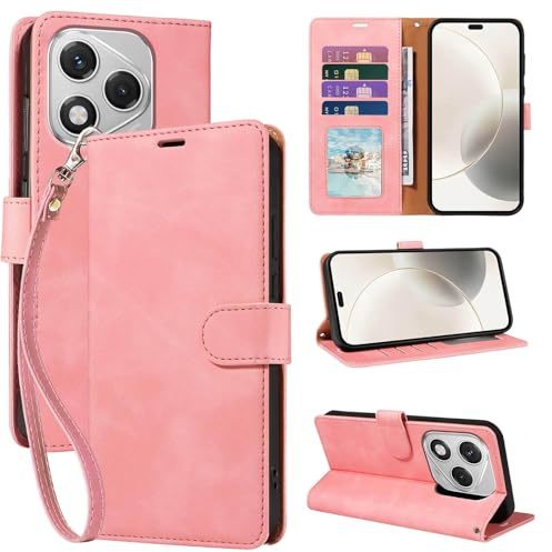 GOTOURED for Honor 400 Lite Wallet Case RFID 4 Card Slots (Pink)