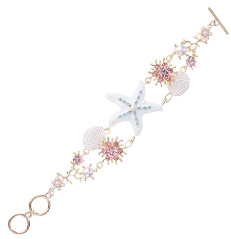 SAFIGLE Bracelet Coquillage Breloque Océan Et Perles Imitation Bijou Marin Pour Tenue Été Accessoire Pour Plage