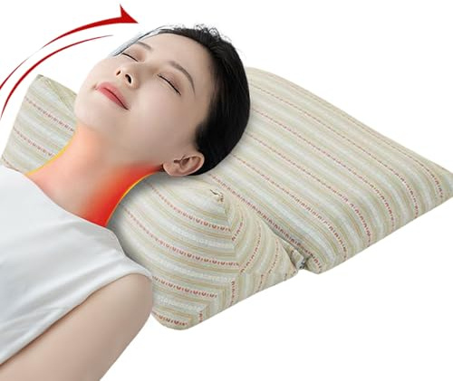 Generico Cuscino Cervicale in Grano Saraceno | Cuscino Cervicale Con Gusci Di Grano Saraceno,Accessorio Da Viaggio Per Divano Letto Auto Ufficio Aereo Unisex Adulti
