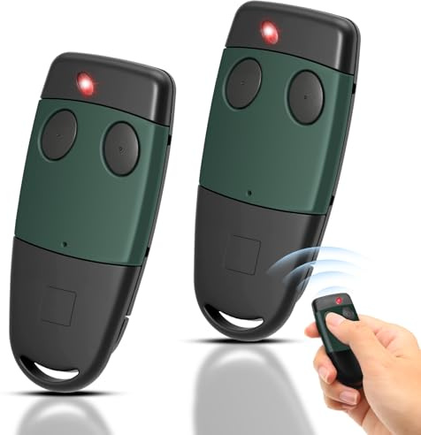 433.92 MHz Telecommande Portail, 2 Canaux Télécommande Porte de Garage Compatible avec S449 QZ2, S449 QZ1, Bip Portail Porte De Garage, Lot de 2