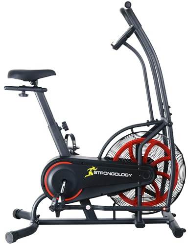 Homeology SCORPION Assault Bike – Compact Home Fitness Stationary Bike for Full Body Workouts with Smooth Fan Resistance and LCD Display