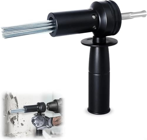 Adaptateur de détartreur d'aiguille SDS pour marteaux électriques, construction en acier trempé pour une élimination efficace de la rouille et la préparation de la maçonnerie