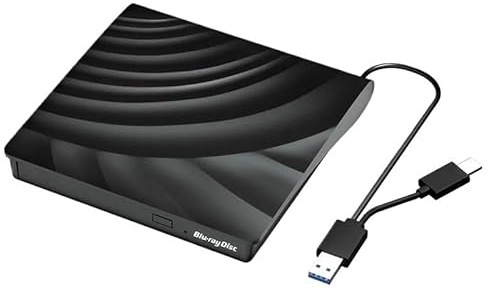 KONGMM Lecteur DVD Lecteur Optique Blu-Ray Externe USB 3.0 Lecteur Combo 3D Portable Lecteur CD DVD graveur