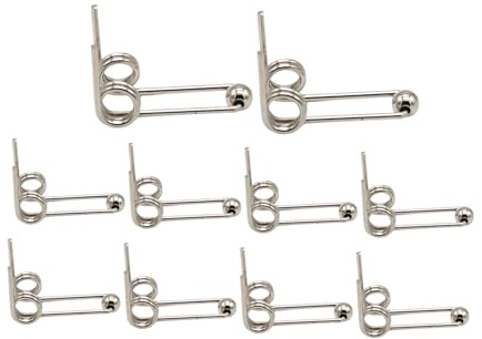 YWMJZEU 10 Resortes de Doble Fabricados en Acero Inoxidable, Diámetro Del Alambre: 1,2 Mm, Repuestos para Rizadores Eléctricos, 26mm