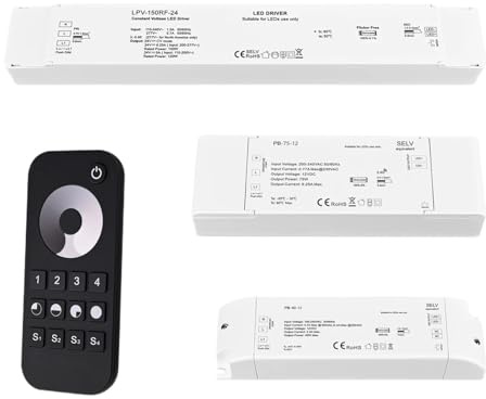 Controlador LED regulable de 40 W, 75 W y 150 W. Fuente de alimentación regulable push-pull. Transformador de iluminación LED. Apto for tiras de luces LED de 12/24 V CC.(24V 40W)