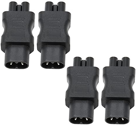 Tnfeeon IEC320 C8 auf Konverter, Netzkabel-Adapter, Wandelt IEC320 C8 auf um, Leicht, Kompakt, 10 A, 250 V, 2500 W, für LCD-Monitore, USV-Server, Bürogebrauch, Heimreisende, Zuverlässig