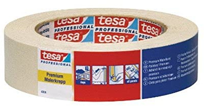 tesa 04306-00004-03 04306-00043-02 Kreppband tesakrepp Beige (L x B) 50m x 25mm, 3 Stück
