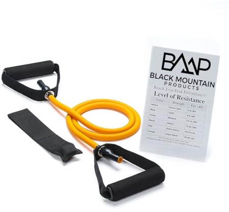 Black Mountain Products Single Resistance Band – dörrankare och startguide ingår – 728028107579, orange