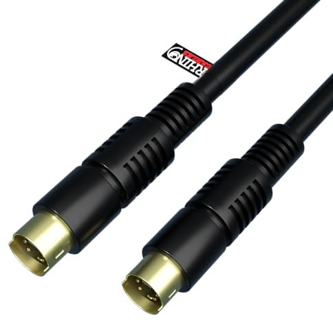 Rhinocables S-Video Male to Male Cable - 5m, SVHS Lead, Super Video, TV, Camcorder, Graphics, S-VHS, Gold Plated Plugs