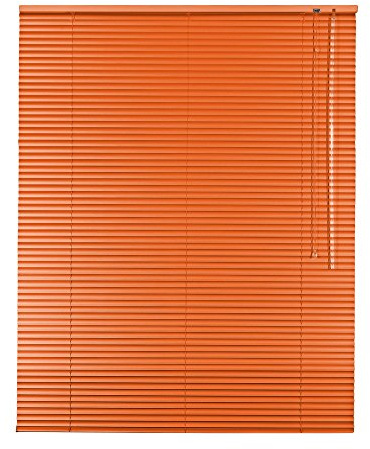 Original Easy-Shadow Aluminium Jalousie Jalousette Breite 160 x 180 cm Höhe in Farbe orange - Bedienseite rechts - Fensterjalousie Jalousien Alu-Jalousien Alu-Jalousetten Fenster Rollo Lamellenbreite 25 mm Lamellen / Maßanfertigung