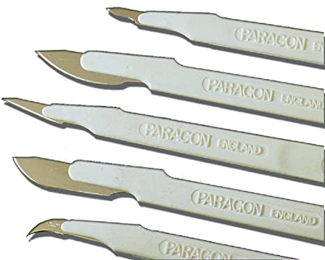 Paragon - Einwegskalpell, steril, Größe Nr. 12, Edelstahl, Klingenschutzverstärkung, Packung mit 10 Skalpellen in Einzelbeuteln