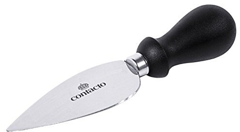 Parmesanmesser, seidenmatt poliert, mit schwarzem hochdichten Polyethylen-Griff, extra schwere Qualität/Länge: 19 cm | ERK