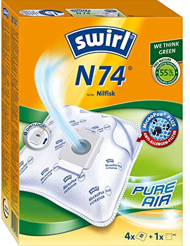 Swirl N 74 EcoPor Staubsaugerbeutel für Nilfisk, 4 Beutel