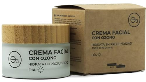 OZONO D'OR - Crema Hidratante Facial Mujer de Día con Ozono 100% Natural BIO, Vegana, Elimina Rosacea, Antimanchas facial | Crema Antiarrugas Mujer Piel Sensible | Concentrada | Certificada | 50 ml.