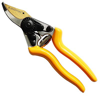 GRÜNTEK Forbici da potatura Giardino Premium Z-19 da 200mm Lama in Acciaio e Titanio. Cesoie Bypass Professionali