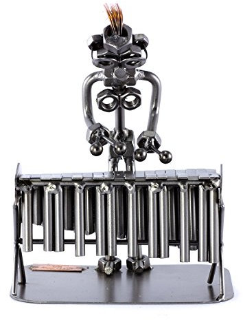 Steelman24 I Schraubenmännchen Xylophon Frau I Made in Germany I Handarbeit I Geschenkidee I Stahlfigur I Metallfigur I Metallmännchen