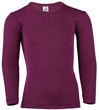 Engel, Kinderunterhemd langarm, Wolle Seide, Grösse 92-176, 6 Farben (164, Orchidee)