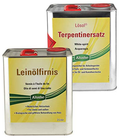 Set Kluthe 1 x Leinölfirnis 3 Liter + 1 x Lösol Terpentinersatz 3 Liter