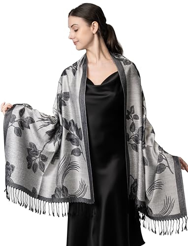 Achillea Pashmina damhalsduk, Blommig silvergrå, 28W x 76L