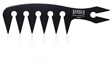 BARBER MARMARA Hår- skäggkam | Styling kam | frisörkam för hår och skägg | okrossbar | flexibel | antistatisk | greppkam dubbelsidig | värmebeständig | hårkam män | barbershop kam (033)