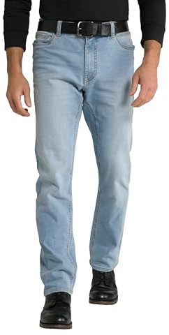 JP 1880 Jeans, Superstretch, Straight Fit - N - Große Größen, Vaqueros straight para Hombre, Azul (Bleached Denim), 58