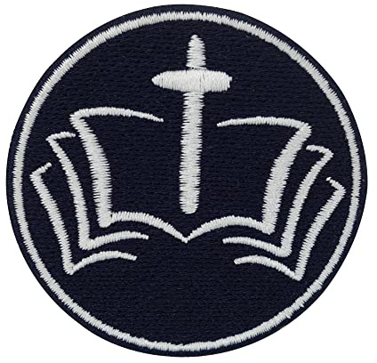 Finally Home Kirchen Collection: Bibel Kreuz Patch zum Aufbügeln | Christliche Patches, Fisch Bügelbild, Aufbügler Flicken, Jesus Christus Aufnäher