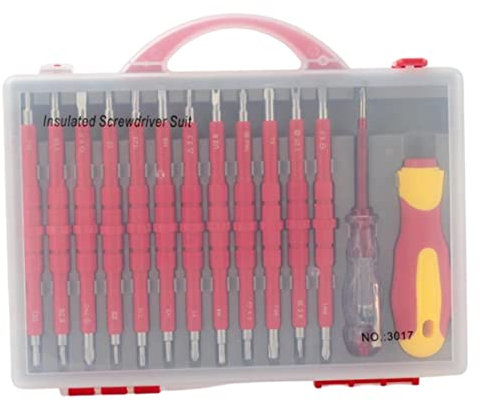 Handwerkzeug, isolierter Griff Elektriker Schraubendreher Set Haushaltsreparaturschraubendreher -Werkzeugkasten 26pcs