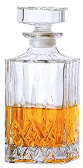 Dekantierer/Wein Dekanter Weinkaraffe Vintage quadratische Weinflasche Rotwein Dekanter Haushalt Kristallglas Weinflasche Rotwein Ausländische Wein Geschnitzte Wein Aufbewahrung Flasche Whisky Tequila