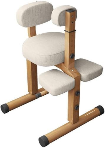Kniestuhl, ergonomischer verstellbarer Metall-Kniehocker, abnehmbarer, orthopädischer Haltungsstuhl für Rücken- und Nackenschmerzen Behandlung