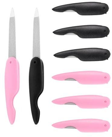 IPNSDON Lot de 6 limes à ongles pliables - Grande lime en métal - Outil de polissage des ongles - Bandes de polissage - ongle