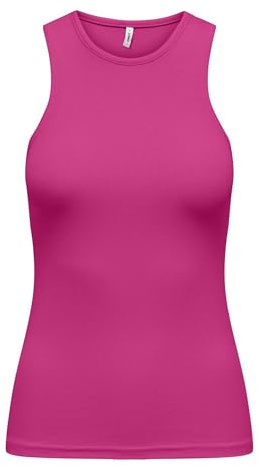 ONLY Onlbelia - Canottiera S/L Jrs, Fucsia Fedora, L