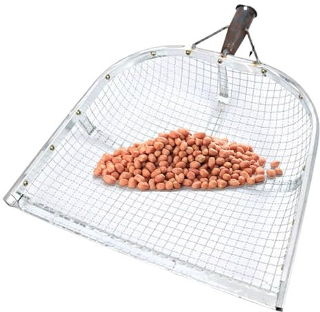 Pala per terreno che perde in acciaio | Pala per filtro agricolo setaccio per terreno, setaccio per spiaggia, pala per grano ispessito, strumento manuale per giardino fattoria