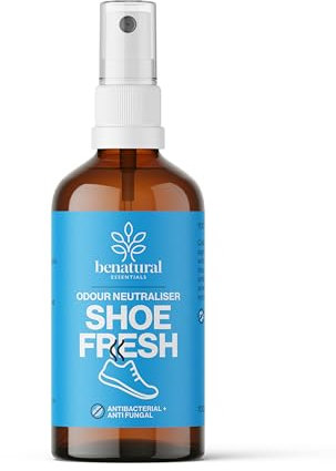 Benatural Essentials Antibacterial Colloidal Silver Shoe Fresh Deodoriser with Lavender, Peppermint & Tea Tree Essential Oil