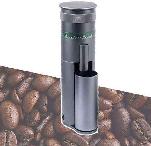 HCAUYNN Molinillo De Café EléCtrico PequeñO, con Tapa ExtraíBle, Molinillo De Café En Grano, con Muela CóNica De Acero Inoxidable, para Moka Y Americano,220V