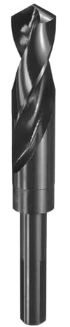 sourcing map 20mm Drill Bit 1/2 Reduced Shank 3-Flat 4341 HSS | High Speed Steel 118 Degree Standard Point for Plastic Wood Copper Aluminum Iron Medium Soft Metal