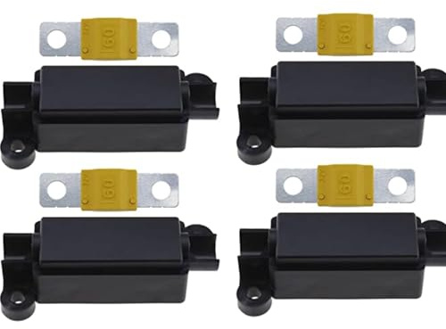 4PCS Heavy-Duty Midi Fuse Holder with 60A Blade Fuses for Cars, Trucks, Caravans, Agricultural & Construction Vehicles (12V/24V Compatible)
