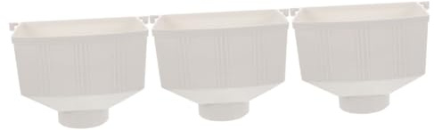 DOITOOL 3 Pièces Seau de pluie en PVC rétractable gouttière pour cabanon première gouttière pvc gouttiere pvc approvisionnement en inverseur d ' eau inverseur de gouttière Plastique blanche